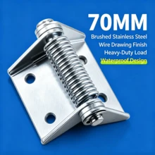Self-Closing Spring Hinge, Suitable For Heavy-Duty Trucks And Industrial Doors, Brushed Finish, Waterproof, High Load Capacity - 70mm Iron - View 5