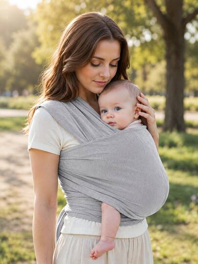 Ergonomic Baby Carrier Wrap Sling, Adjustable Front Facing Carrier For Newborns & Toddlers, Portable Lightweight Infant Carrier For Travel, All Season