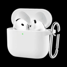 1件白色矽膠保護殼 + 伸展台風圓扣耳機保護套，相容 Apple 第1/2/3代、Pro/Pro 2/Pro 3、新第4代，防摔保護殼 - 白色 - 查看 7