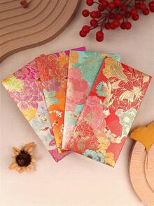 6pcs Multi-Purpose Red Envelopes, Suitable For Lunar New Year, Weddings, Birthdays And Other Festive Occasions, Self-Sealing Design, Perfect For Giving Red Packets, Wedding Gifts, Rewards Or Gifts, Creative And Fashionable - View 3