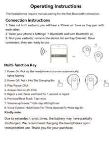 Wireless Bluetooth Earbuds Hands-Free Microphone Superior Sound Quality Compact Design Noise Cancelling Suitable For Listening To Music While Traveling, Camping, Exercising Or On The Go LED Battery Indicator Compatible With Smartphones - View 9