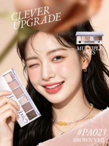 Paleta de sombras de ojos nude de 6 colores Eunarz, adecuada para uso diario, mejor opción para primavera/verano, regalo de cumpleaños ideal, alta saturación de color, color óptimo - #PA021 VELO MARRÓN - Ver 10