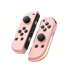 GAMINJA Para Switch Joy-Con Control de Juego Inalámbrico, Iluminación RGB, Vibración, Iluminación Vibrante, Detección de Movimiento, Bluetooth, Control de Joystick 3D, Sin Deriva, Para Consola de Juegos Switch Control L/R, Con Función de Captura de Pantalla y Despertar - Ver 13