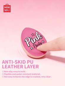 Joint Name Of MINISO Link Party, 3 Piecescosmetic Bag Set, With Protective Case - Non Slip PU Leather, Used For Powder And Concealer, Portable And Lovely Gift,Giveaways,Travel,Cheap Stuff,Travel Essential - Pink - View 4