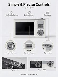 Kamera Digital Lenovo XJ22 dengan Zoom Digital 16X, Kamera Foto untuk Pelajar dan Pengguna Luar Ruangan, Anti-Guncangan, Video Digital, Autofokus, dan Kartu Memori 32G/128G. - View 3