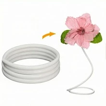 裝飾用可彎曲成型管 196.85 英吋 PVC-鋁複合管，適合 DIY 派對裝飾，可塑成多種形狀，適合作為大型人造裝飾花的支撐管 - 白色 - 查看 4