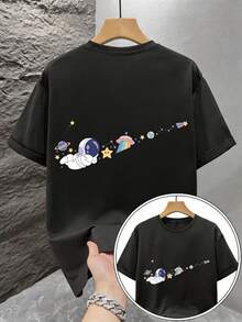 Men T-Shirts - 黑色 - 查看 4