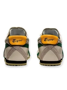 ASICS Onitsuka Tiger Mexico 66 米色綠紅條紋復古運動鞋 中性日常走路訓練鞋 - 香檳色 - 查看 7