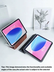 Bow & Cherry Pattern Tablet Protective Case, Compatible With IPad 7/8/9/10/Pro 11/11(A16) 2025, Galaxy Tab S6 Lite/Galaxy Tab A11+ 2025, Soft Shockproof Protection, Supports Smart Stand/Auto Wake/Sleep Function. (White) - White - View 4