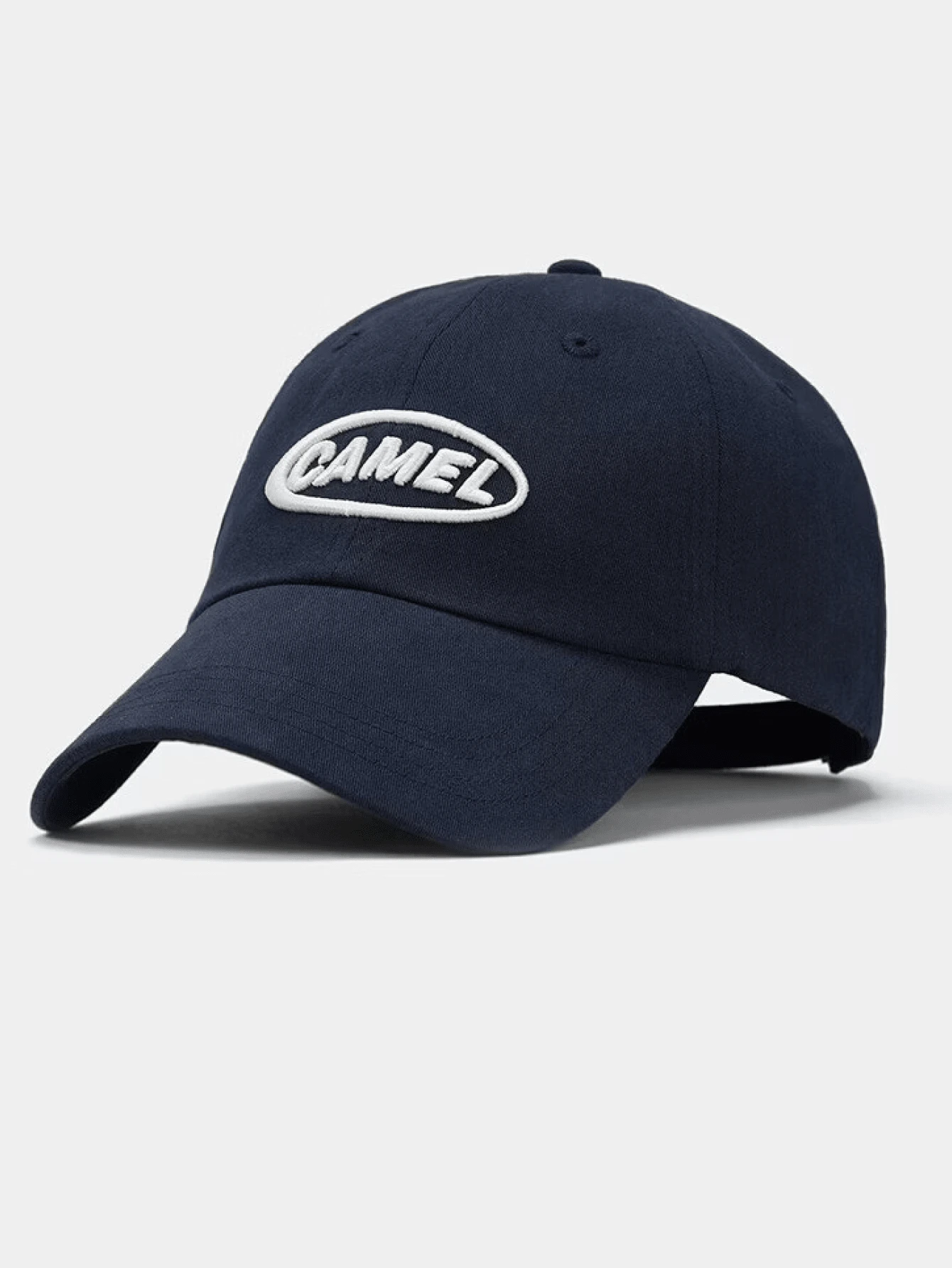 CAMEL CROWN Unisex Embroidered Baseball Cap, Wide Brim Baseball Hat, Face-Slimming Design - Navy Blue - View 1