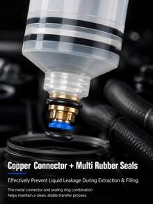 Dual-Use Oil & Fluid Suction And Filling Tool For Cars And Motorcycles, Manual Liquid Extraction And Filling Injection Pump, Manual Vacuum Pump For Engine Oil, Brake Fluid, Transmission Fluid, Coolant, Automotive Maintenance And Repair Injection Tool - A - View 8