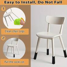 8-Piece Set Of Knitted Table Leg Covers, Fabric Silent Table And Chair Foot Covers, Protective Flooring And Furniture, High Elasticity Floor Protection Pads, Suitable For Table Legs Of Various Diameters, Knitted Furniture Pads - Multicolor - View 4