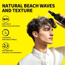 Jeffany Sea Salt Spray For Hair Adds Instant Volume, Texture, Light Hold, Sea Salt Spray For Hair Styling Dry Texture Spray For Hair, Hair Texturizer Wavy Volumizing Spray, Hair Texture Spray, Curl Spray, Beach Waves Spray For Men - Travel Size - View 4