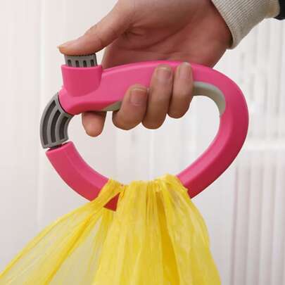 Clip de bolsa de compras de plástico conveniente, mango cómodo, organizador de bolsas de compras esencial y duradero, fácil de comprar y almacenar artículos del hogar, evita que la bolsa de compras se rompa