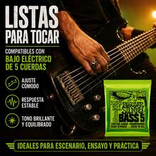 Ernie Ball 2836 Regular Slinky Cuerdas para Bajo Eléctrico de 5 Cuerdas, Calibre 45-130 + 6 Púa - Verde - Ver 6
