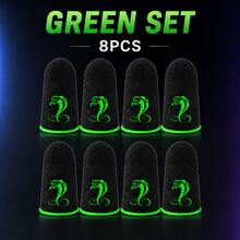 8pcs,Snake Gaming Finger Sleeves Set, Breathable Anti-Sweat Finger Covers, High Sensitivity Touch Control Sleeves For Mobile Games - Red - View 11