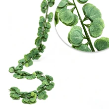 12pcs Simulated Eucalyptus Wreath, Artificial Eucalyptus Leaf Table Flag Green Grape Wreath, Wedding Party Table Fireplace Bedroom Wall Decoration, Spring/Summer Home Decoration Gifts Birthday Graduation Ceremony, Simulated Plants - Multicolor - View 14