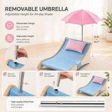 Elevated Wooden Cat Bed With Breathable Mesh, Summer Cat Lounge Chair With Sunshade And Soft Pillow, Cool Indoor Pet Hammock - Cadet Blue - View 7