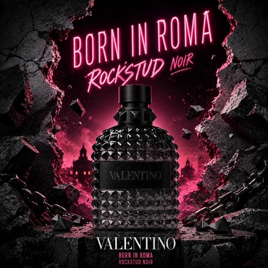 Valentino Born In Roma Rendez-Vous Rockstud Noir Eau de Toilette EDT 100 ml Perfume Original para Hombre Fragancia Masculina Aroma Elegante Amaderado Larga Duración Ideal para Regalo y Uso Diario - EDT - Ver 1