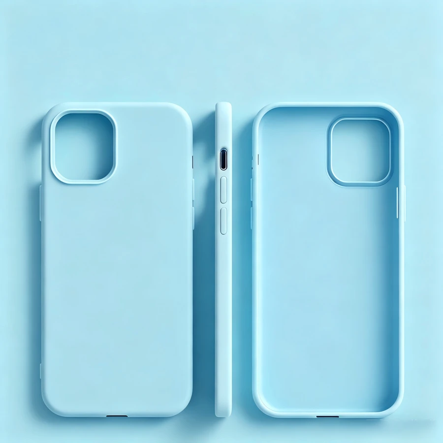 純白完美液態矽膠保護殼 – 抗黃變與軟質防護,適用於 iPhone - 天藍色 - 查看 1