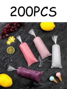 1/50/100/200pcs DIY Popsicle Mold Bags, Popsicle Molds, Summer Ice Cream Freezer Bags, Frozen Popsicle Bags, Suitable For DIY Yogurt Popsicles, Fruit Popsicles, Summer Essential, Frozen Dessert Set, Summer Party Popsicle Storage, Summer Cooling - Multicolor - View 13