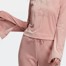 Adidas 女款時尚街頭風百搭圓領套頭運動衫 FN2792 - 活力粉 - 查看 4