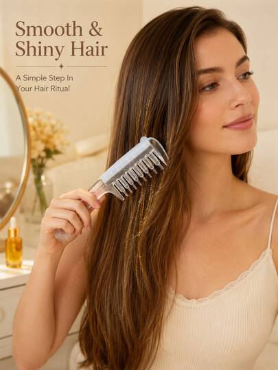 Hair Oil Applicator Comb, Refillable Scalp Applicator Comb, Liquid Dispensing Root Comb For Hair Serum & Essential Oil, Portable Scalp Massage Brush, Smooth Hair Styling Comb For Scalp Care, Home Salon Travel