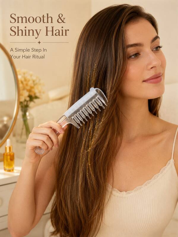 Hair Oil Applicator Comb, Refillable Scalp Applicator Comb, Liquid Dispensing Root Comb For Hair Serum & Essential Oil, Portable Scalp Massage Brush, Smooth Hair Styling Comb For Scalp Care, Home Salon Travel