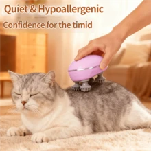 TOUCHBeauty Cat And Dog Massage Tool, Self-Entertainment Toy, Handheld Pet Massager For Dogs And Cats, Electric Pet Massage Tool To Relieve Tension, Muscle Tightness And Stiffness, With 4 Rotating Massage Heads - Multicolor - View 1