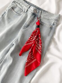 Móc khóa khăn vuông họa tiết Paisley vintage, phụ kiện đeo hông phong cách hip hop đường phố, mặt treo trang trí quần jeans unisex - Nhiều màu - Xem 6