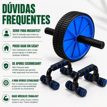 Apoio Para Flexão de Braço com Pegadores Anatômicos Antiderrapantes Push Up Bar para Treino de Peito Ombros Tríceps Academia Musculação Fitness em Casa - Multicolorido - Visão 8