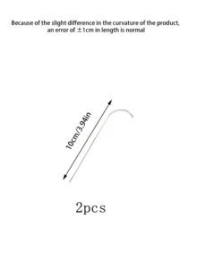 [2pcs/Pack]Bent Beading Needles, Curved Design For Smooth Operation, Available In 10cm And 11.7cm Sizes, Suitable For Beaded Jewelry, Seed Bead Crafts And Other Delicate Handmade Projects - Open-ended Curved Needle - View 14