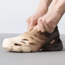 Adidas 夏季沙灘運動涼鞋 男女通用 經典情侶款 水鞋 洞洞鞋 IF3962 - 岩層深土地棕 - 查看 9