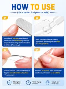 LIMEGIRL 20G Fake Nails/Nail Tips/Acrylic Nails Glue, Quick Drying Adhesive, No UV Lamp Required - NAIL GLUE - View 6