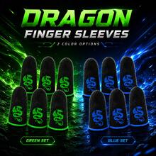 6PCS/12PCS, Dragon Pattern Gaming Finger Sleeves, Breathable Sweatproof Touchscreen Thumb Sleeves, Anti-Slip Finger Covers For Mobile Gaming - Blue - View 1