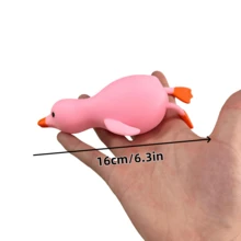1 pezzo Giocattolo antistress in silicone a forma di anatra gialla carina - Dispositivo antistress sensoriale per adulti, adatto per il relax in ufficio/interazione durante feste. Questa creativa anatra gialla --Squishy-Squishys-Squishies--Crunchy Squishy - Multicolore - Visualizzare 6