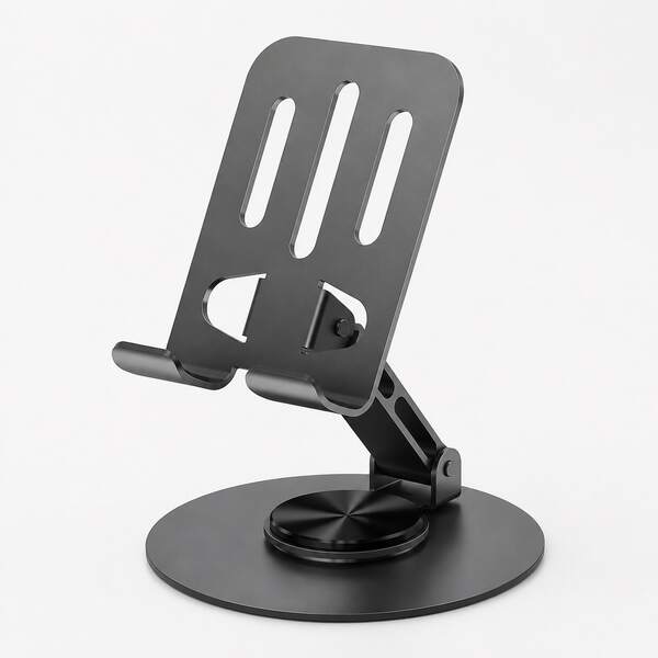 1pc - Metal Phone Stand, Multi-Angle Adjustable 360° Rotating Non-Slip Universal Metal Phone Holder, Compatible With IPhone And All Smartphones