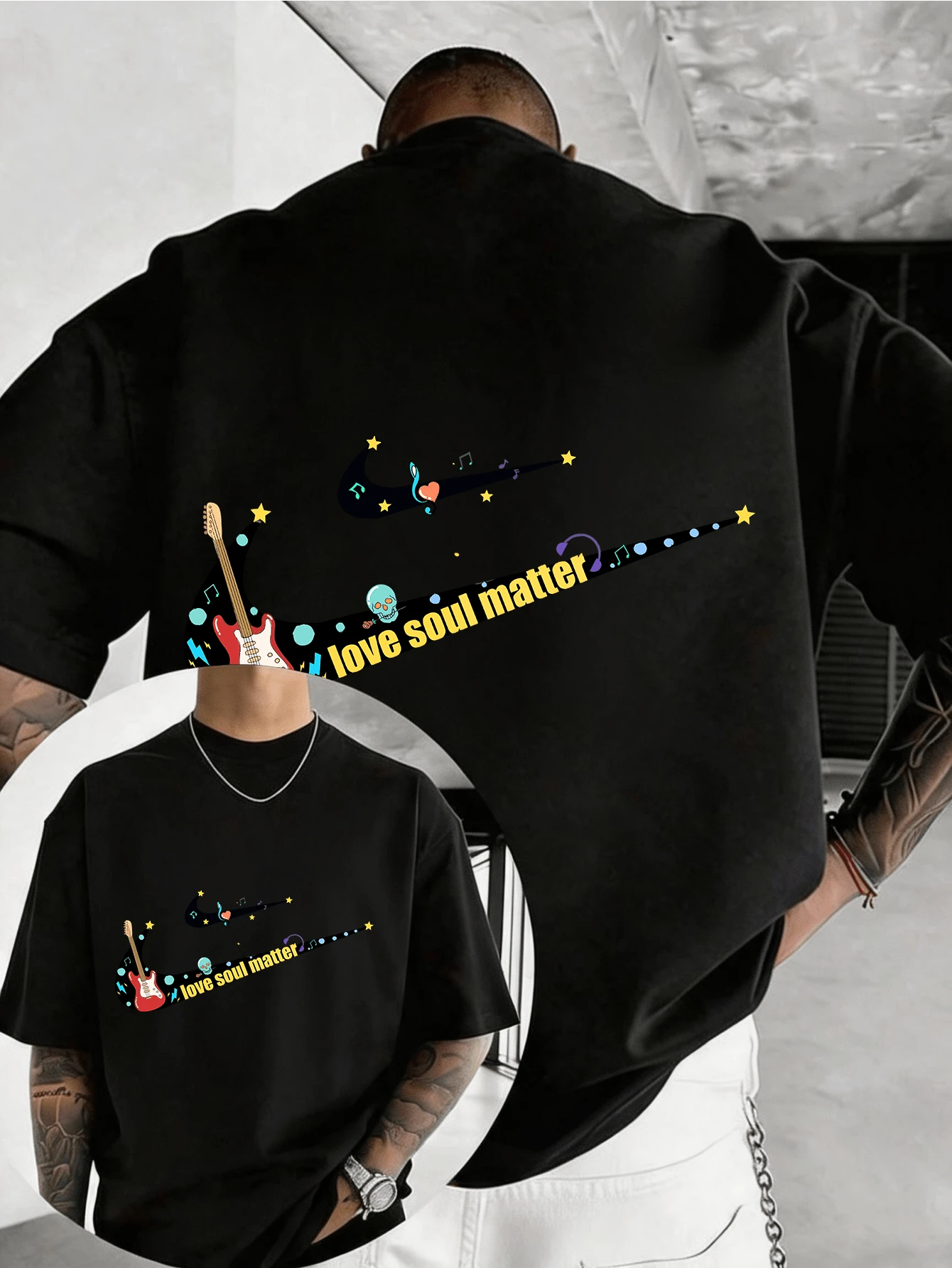 Men T-Shirts - Black - View 1