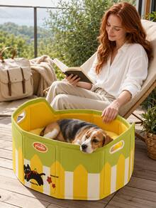 1pc Foldable Pet Bath Tub, Portable Dog Bathtub, Space-Saving Easy Storage, Dual Side Handles For Easy Movement, Suitable For Dogs, Puppies, Cats And Other Pets Daily Bathing, Cleaning, Grooming, Soaking And Water Play, Indoor Bathroom, Shower, Balcony, Yard, Travel, Camping And RV Multi-Scenario Use, Unfold To Use, Foldable For Storage After Use, Suitable For Small Households - A - View 5