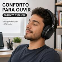 Fone de Ouvido Headphone Sem Fio Over-Ear com Microfone e Modo FM P9 - Visão 10