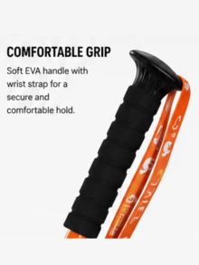CAMEL CROWN Professional Aluminum Alloy Outdoor Children's Hiking Poles, Trekking Sticks, Telescopic Lightweight Folding Canes - Sunny Orange - View 4