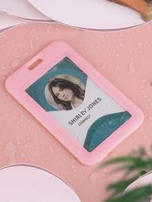 ID Badge Holder With Double Sided Window Hard Plastic Case Card Protector Pocket For Office School ID Credit Card Key Card Driver License&Pass - Multicolor - View 5