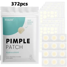 372pcs Hydrocolloid Acne Pimple Patch, Hydrocolloid Spot Stickers, Covering Zits And Defect, Nighttime Spot Stickers For Face - Round Transparent - View 7