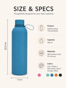 3/1pc Portable Sports Water Bottle With Handle Loop, Lightweight Solid Color Reusable Drinking Bottle, Suitable For Gym, Hiking, Yoga, Travel, Office, School, Outdoor Activities, Workout And Daily Hydration, Fashion Fitness Accessory, Unisex - Multicolor - View 11