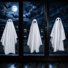 1pc/3pcs/Set Extra Large Halloween Ghost Mirror Window Decals, Suitable For Glass Windows, Halloween Window Stickers, School Home Office Party Supplies - Multicolor - View 2