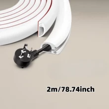 1 قطعة 39.37/78.74/118.11 بوصة مجرى كابلات ذاتي اللصق - حامي كابلات كهربائية، مناسب للتركيب على المكتب والجدار والأرضية - يمنع التعثر فوق الأسلاك المكشوفة - قناة كابلات ناعمة مخفية - K15 - مشاهدة 16