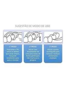 Kit 300un Fio Dental Individual Descartavel Com Haste Floss Pick Sem Sabor - Multicolorido - Visão 2