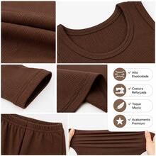 Set Of 3 Wide Leg Pants With Pockets + Women's Plus Size Tank Top - Wine + Brown + Black - View 2