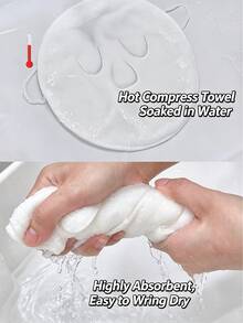 1/2pcs Facial Cold Compress Towel, Cooling Mask, Relieve Fatigue, Aid Sleep, Hot Compress Face Mask, Facial Towel, Beauty Salon Mask Towel, Three-Hole Ear Loop Design, Facial Steam Cold/Hot Compress Towel, Reusable Cold/Hot Compress Facial Towel, Suitable For Daily Use, Ice Compress Eye Mask, Soothing Ice Compress Eye Mask - Multicolor - View 3