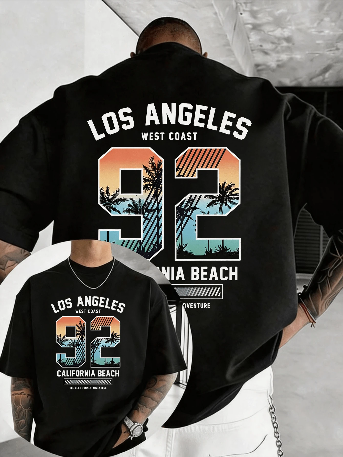 Camisetas de hombre - Negro - Ver 1